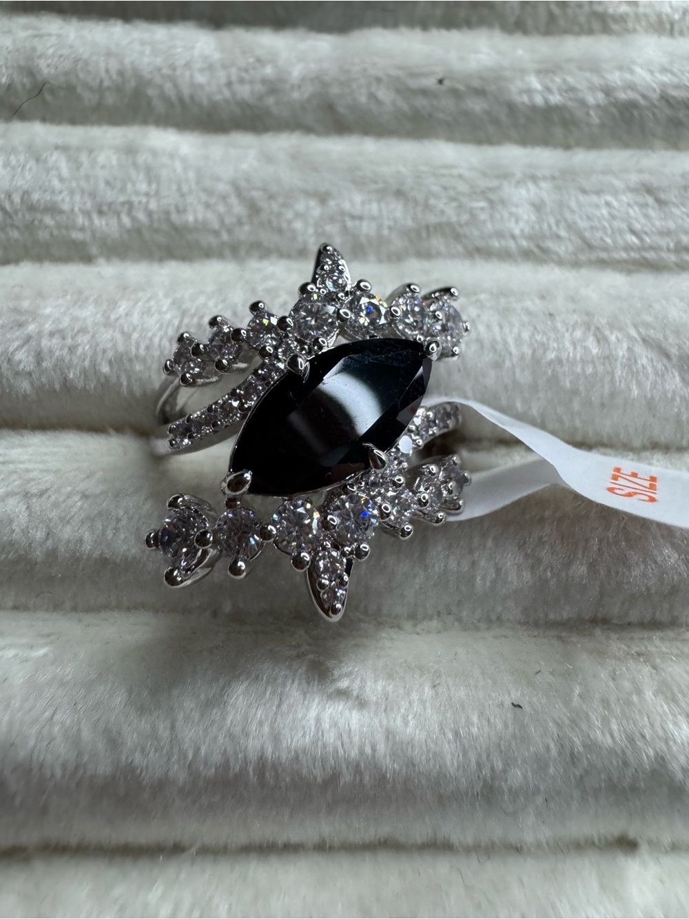Tangled in Elegance - OG Bomb Party Ring - Onyx Marquise